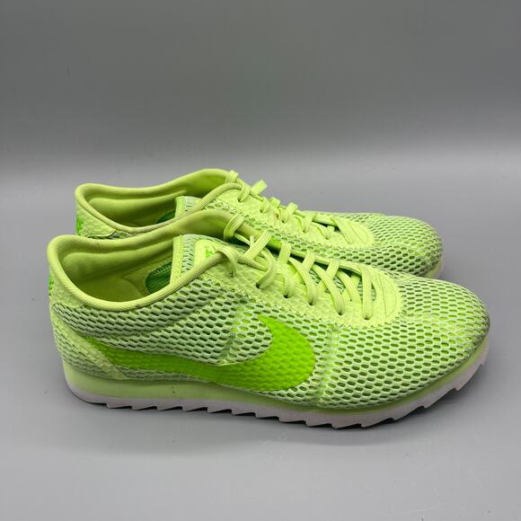 Nike Cortez Ultra BR Breathe Shoes Womens 8 Neon Green Running Lightweight Walk - Picture 1 of 8